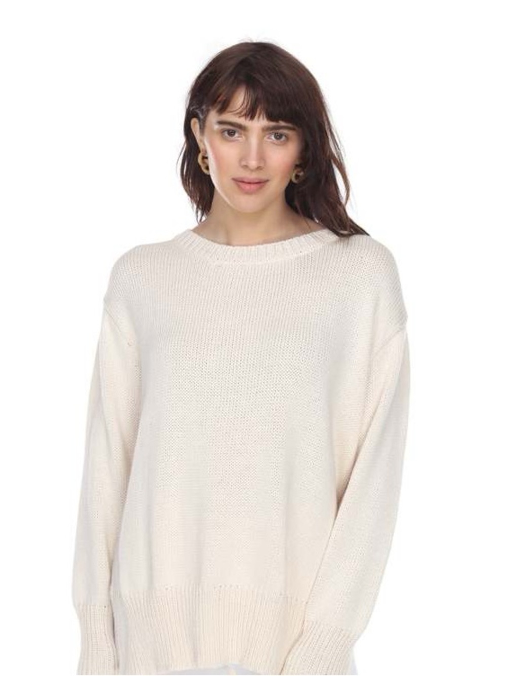 Honest Cotton Handknit Crewneck Sweater